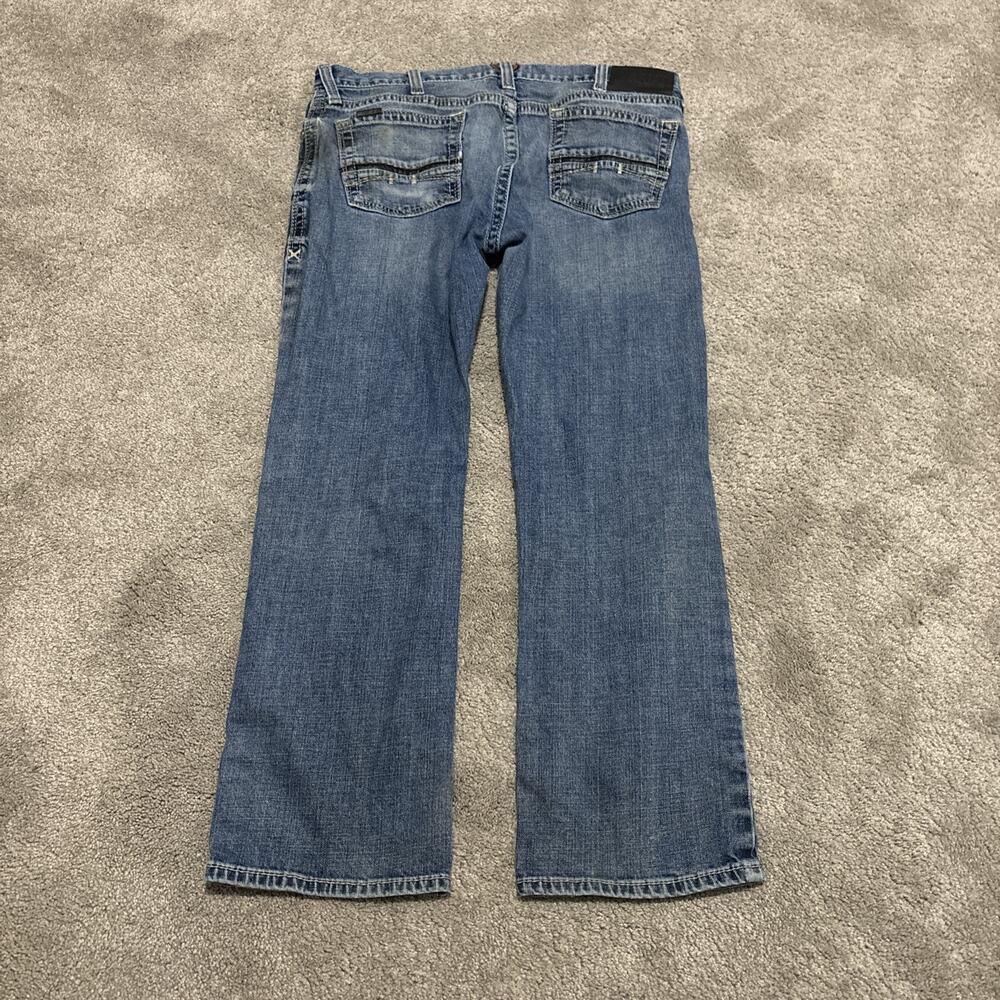 Ariat M7 Jeans Mens 36x30 Medium Wash Slim Fit Straight Leg Distressed Denim - Picture 4 of 6